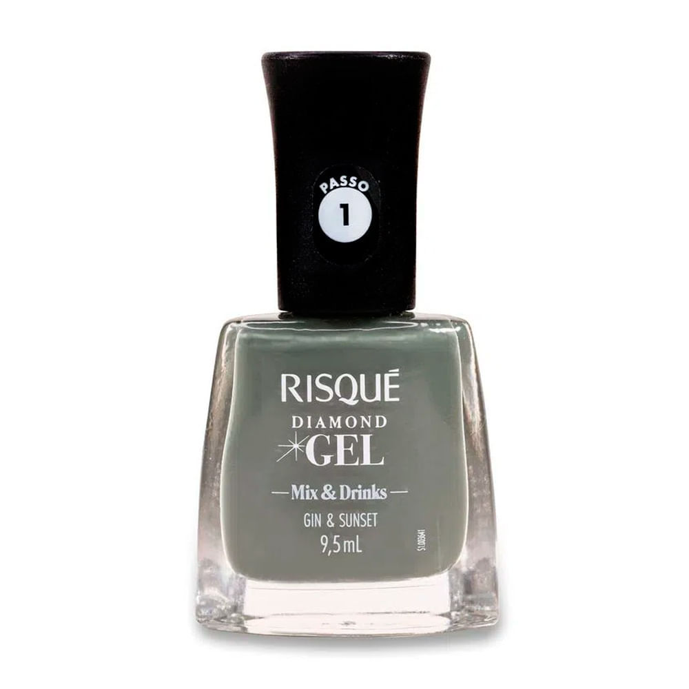 Esmalte Risqué Diamond Gel Mix & Drinks Gin e Sunset 9,5ml em Oferta na Shopee