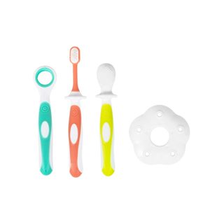Kit Higiene Bucal Buba com Protetor Cerdas Macias 3+ Meses com 4 Peças em Oferta na Shopee