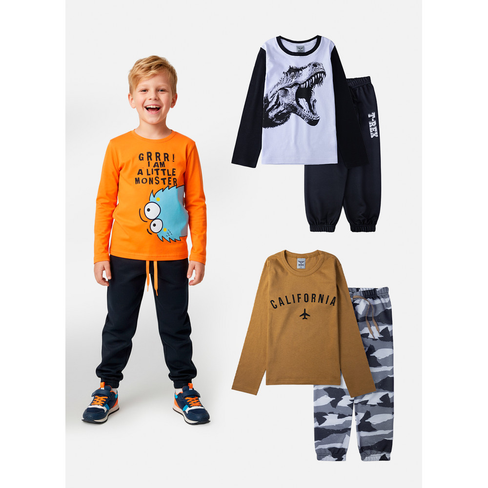 Kit 4 Peças de Roupas Infantil Menino Meia Estação em Oferta na Shopee