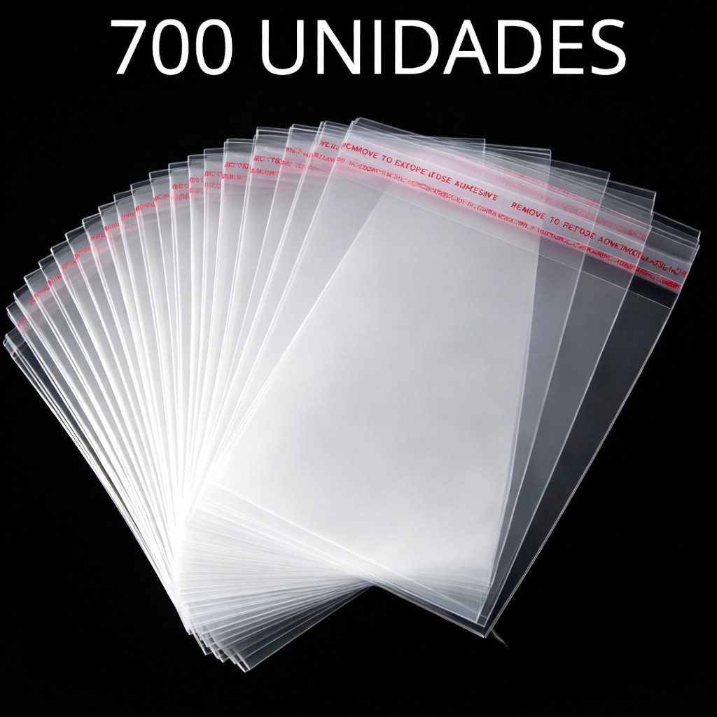 Saco Adesivado 700 Unidades Médio / Joias / Bijuterias / Presente 9x13/ 9x17/10x10/10x13/10x15/10x17/10x25