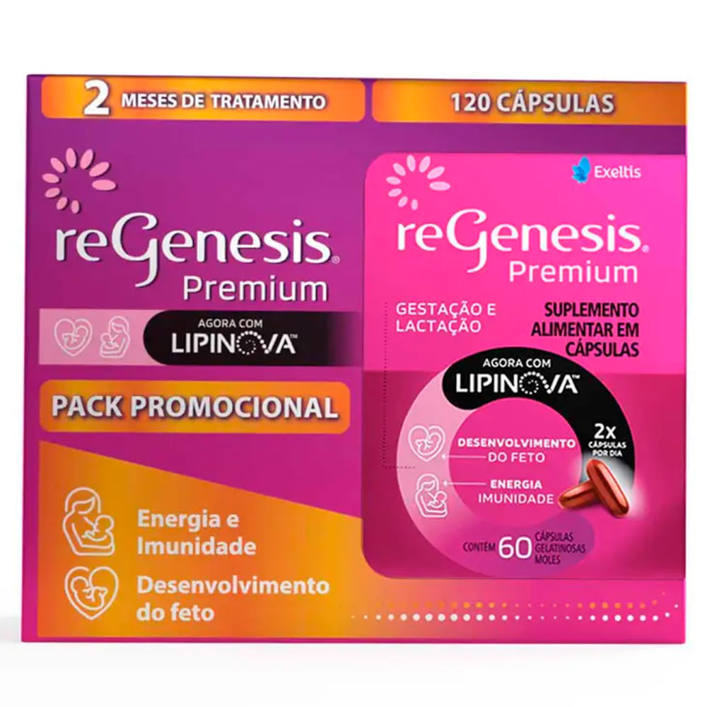 Regenesis Premium Pack Promocional 120 Cápsulas em Oferta na Shopee