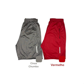 Kit 2 Shorts Bermuda Dry Fit Esportiva Treino Com Ziper no Bolso - Simbolo Refletivo em Oferta na Shopee