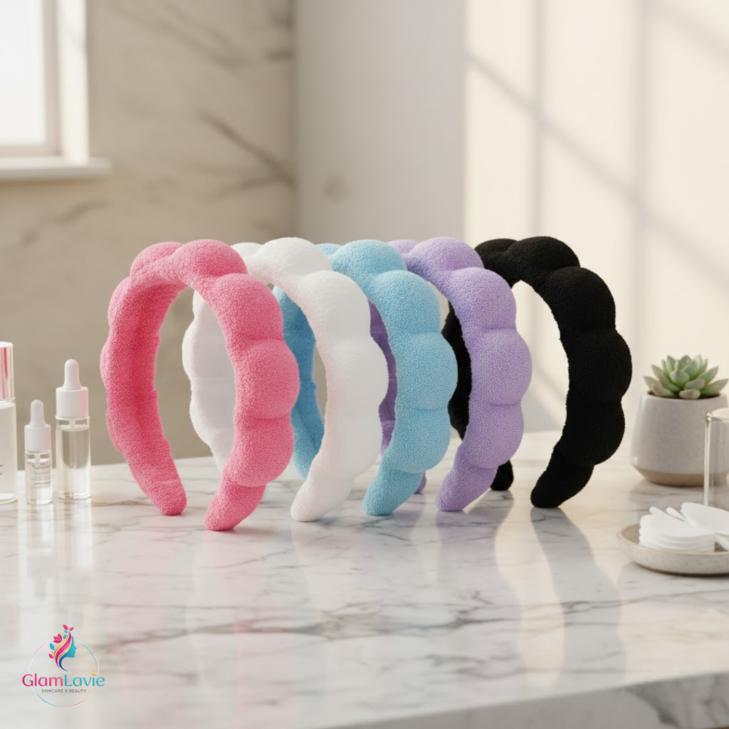 Tiara Nuvem para cabelo Faixa De Pelucia Skincare De Maquiagem