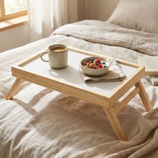 Bandeja Café da Manhã Na Cama De Mesa Para Servir Pés Dobrável Small Em Madeira Pinus em Oferta na Shopee