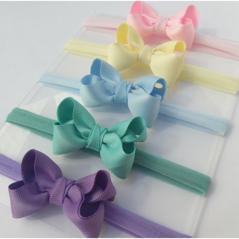 Kit 5 Faixas/Tiaras de cabelo para bebê Mini Lacinho Boutique