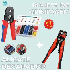 Alicate de Crimpagem Eletricista 5 em 1 com Batente para Decapagem de FIo Precisa