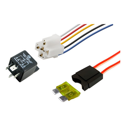 Relê Auxiliar 4 Pinos 12v Com Chicote E Porta Fusível Lamina 20amp