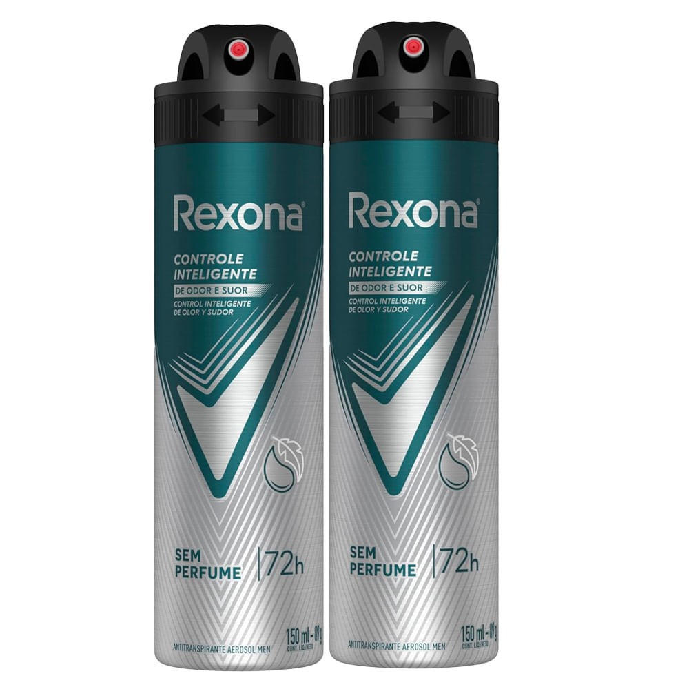 Kit Desodorante Aerosol Rexona Men Sem Perfume 150ml - 2 unidades em Oferta na Shopee