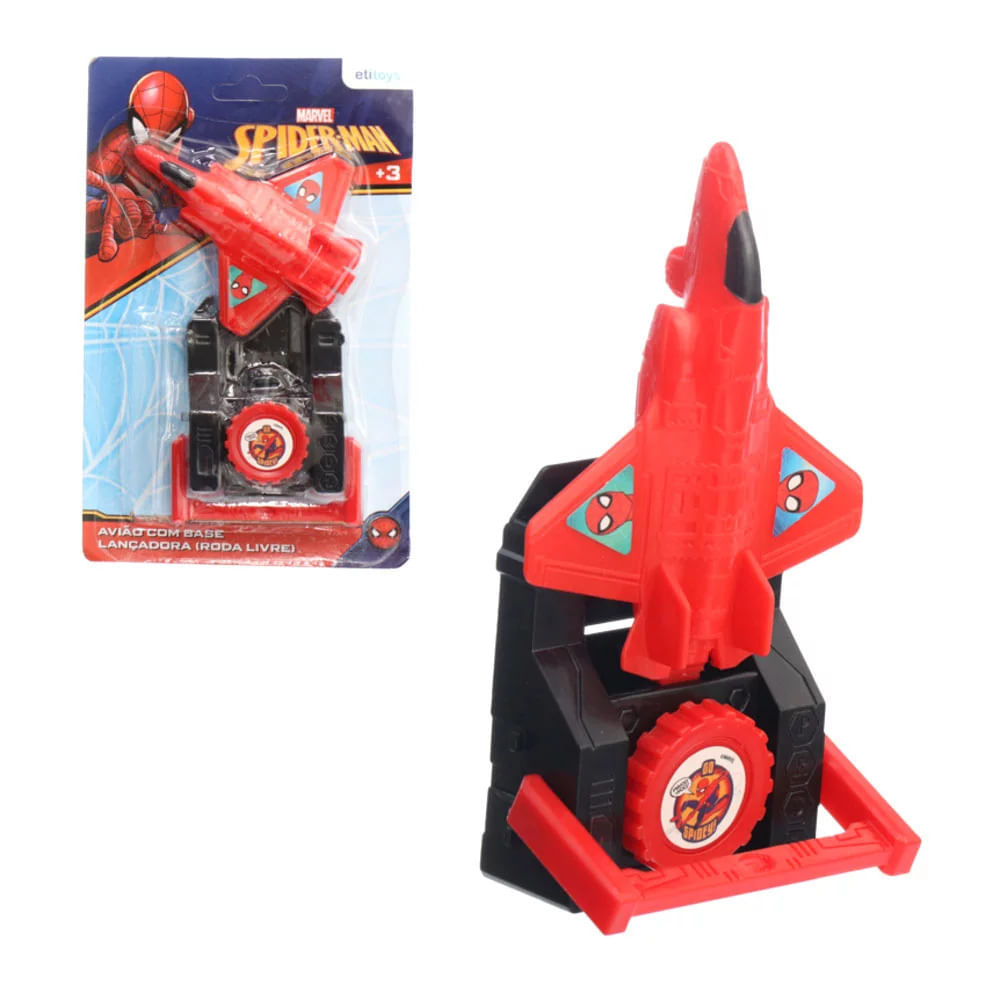 Aviao Com Lançadora Homem Aranha Etilux em Oferta na Shopee