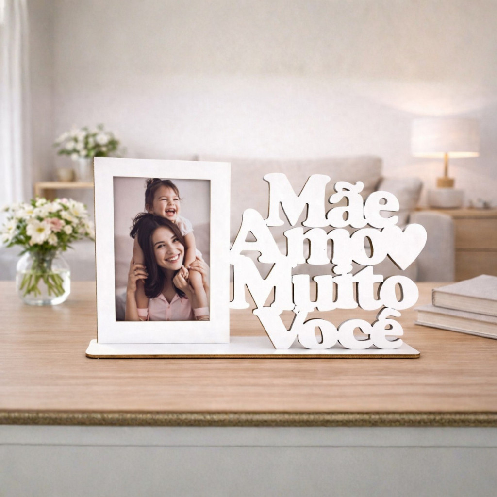 Porta Retrato Mdf Mãe Amo Muito Você Foto 10x15 Presente Para Mães em Oferta na Shopee