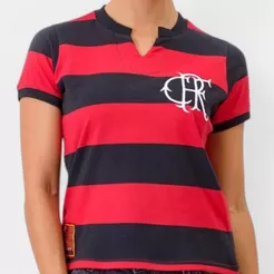 Camisa Flamengo FlaTri Feminina - Preto e Vermelho