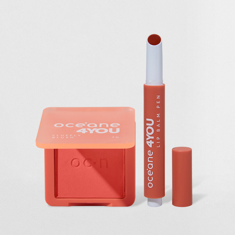 Kit Blush Cremoso Pêssego + Hidratante Labial Coral 4you (2 Produtos) em Oferta na Shopee
