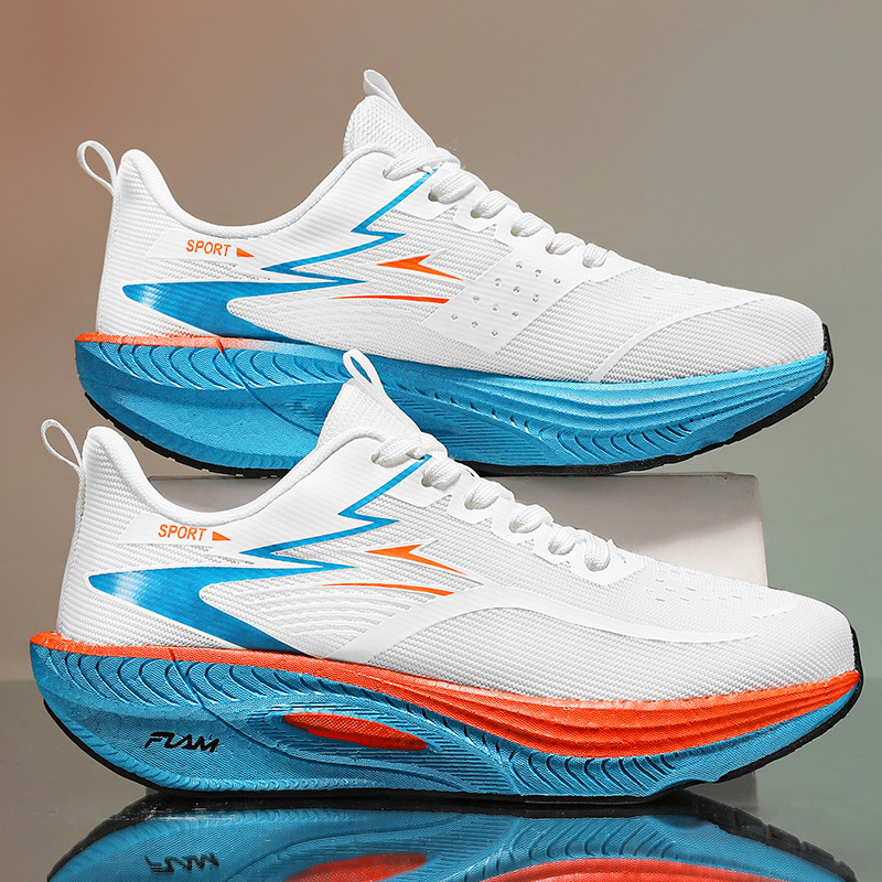 Tênis esportivos com placa de carbono de comprimento total para homens e mulheres, tênis de corrida profissionais para c