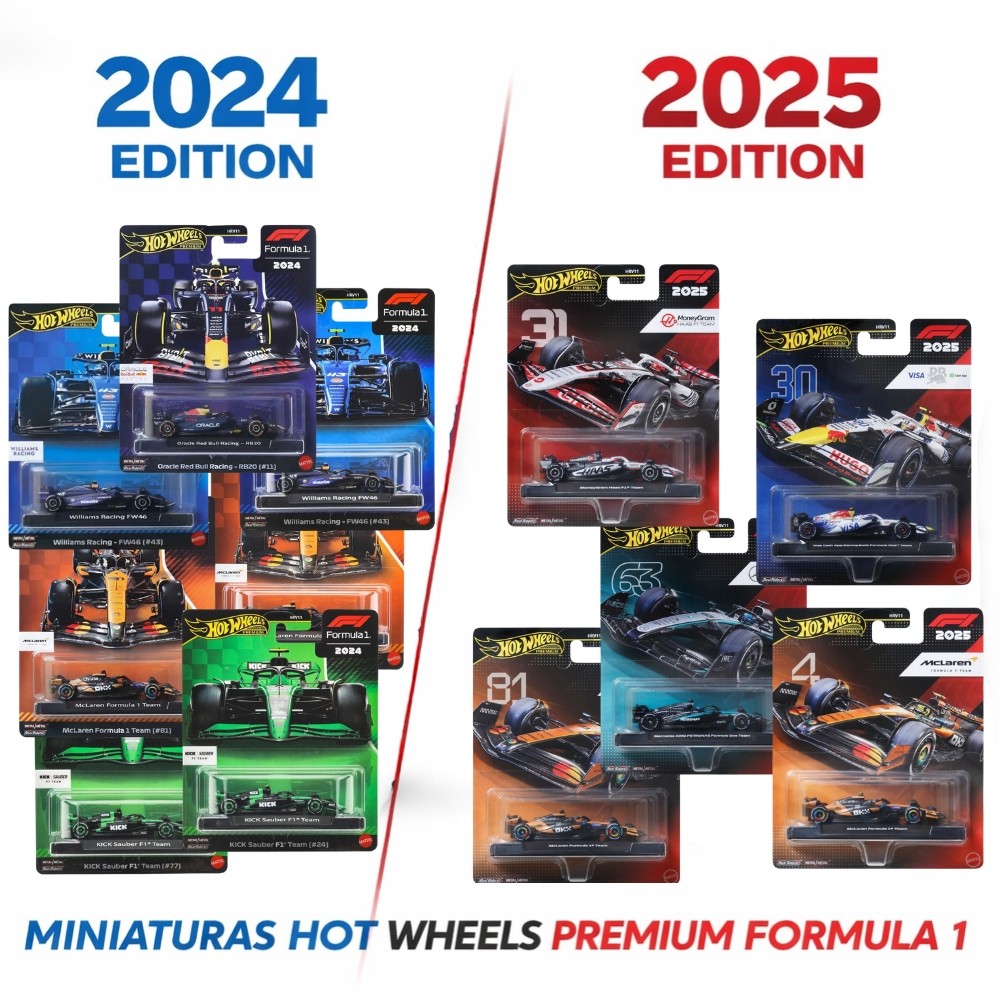 Hot Wheels Premium F1 2025 - Escolha O Modelo - Vários Pilotos