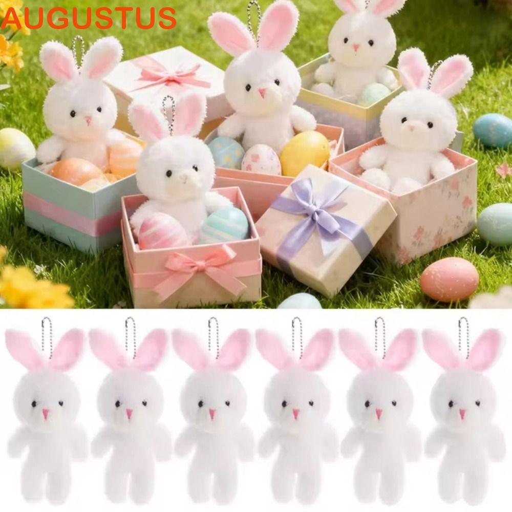 AUGUSTUS 10 Unidades De Brinquedo De Pelúcia De Coelho Pequeno , Chaveiro Branco Fofo em Oferta na Shopee