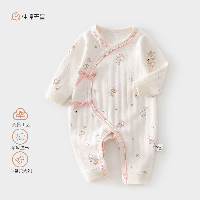 Roupas de bebê recém-nascido recém-nascido puro algodão desossado macacão primavera outono bebê monge roupas outono bebê