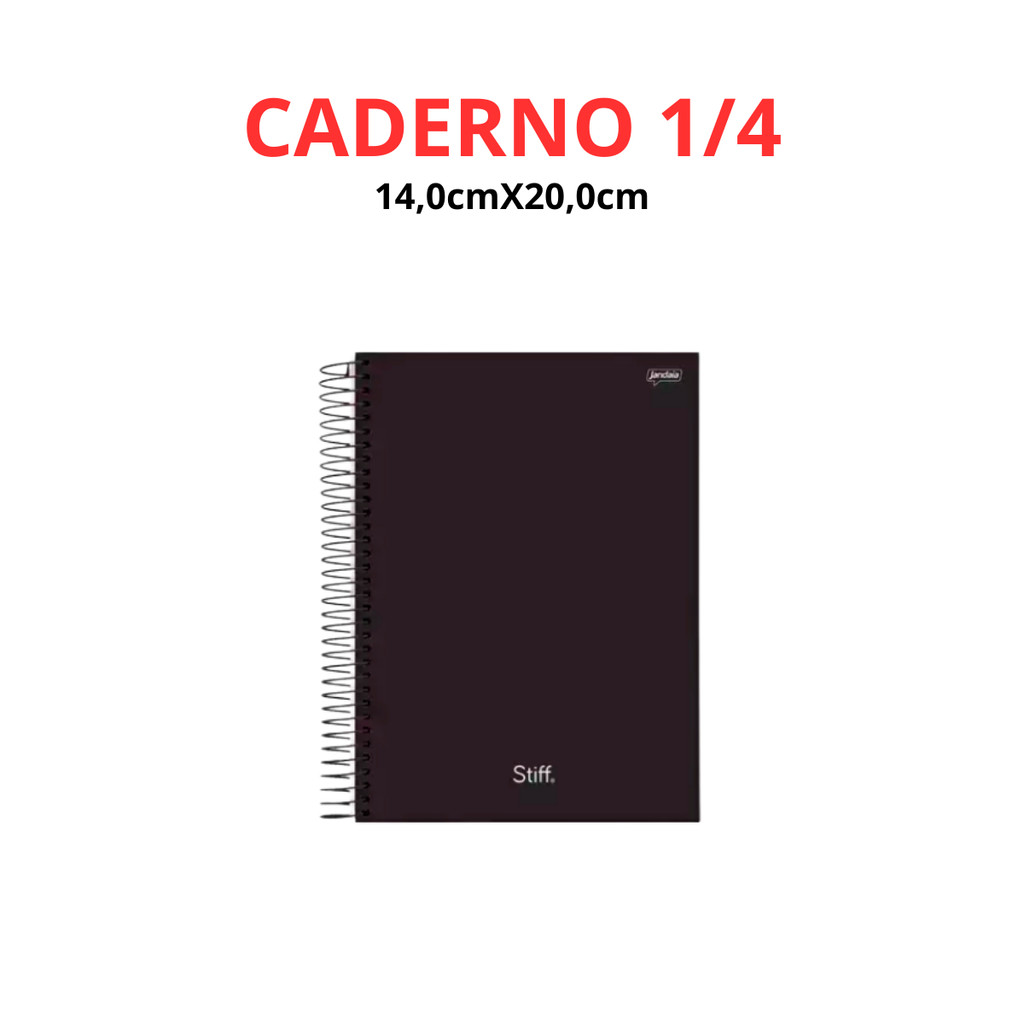 Caderno Capa Dura de Arame PEQUENO 1/4 Stiff - Jandaia em Oferta na Shopee