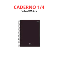 Caderno Capa Dura de Arame PEQUENO 1/4 80 Folhas Stiff - Jandaia