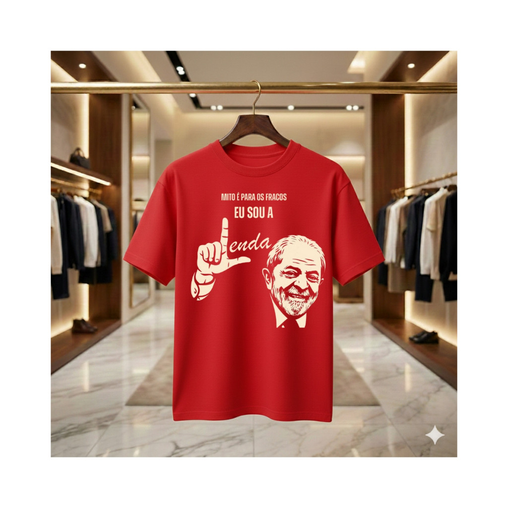 Camiseta EU SOU A LENDA blusa lula camisa Pt Camisa  Vermelha