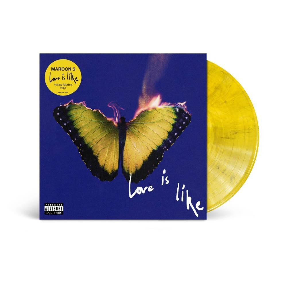 Vinil Maroon 5 - Love Is Like (LP Standard / Marble Yellow Vinyl) - Importado em Oferta na Shopee