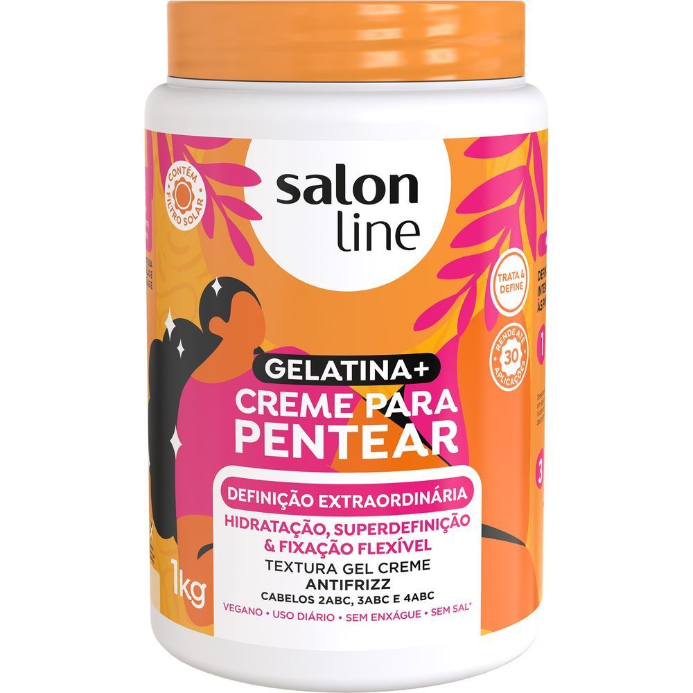 Creme De Pentear Gelatina Salon Line Definição Extraordinária 1Kg em Oferta na Shopee