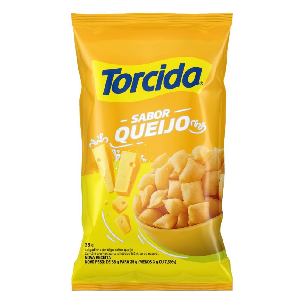 Salgadinho de Trigo Queijo Torcida Pacote 35g em Oferta na Shopee