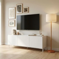 Rack para TV Até 55 Polegadas 3 Portas Branco - Brv