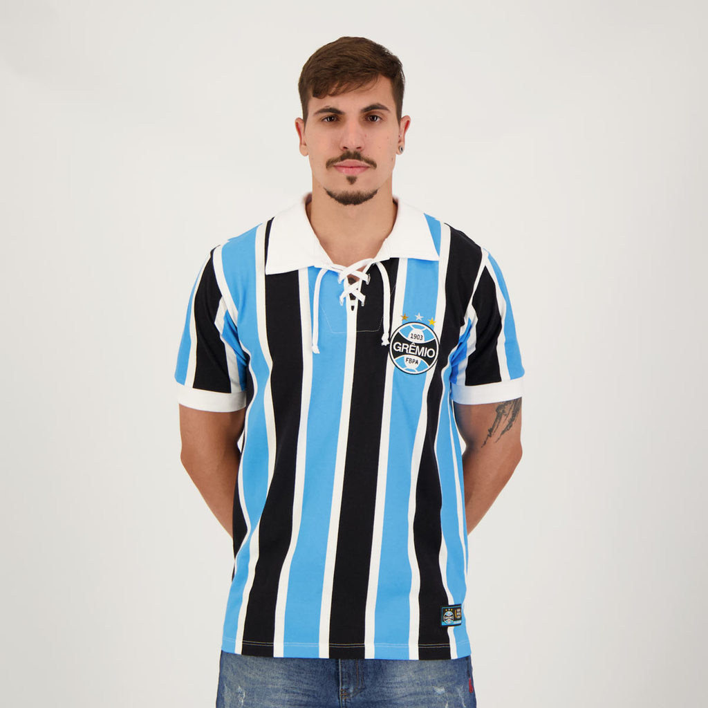 Camisa Grêmio Retrô Azul e Branca