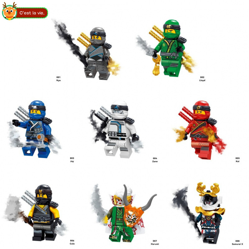 Brinquedos infantis presentes de aniversário decorações de mesa blocos de construção educacionais decoração Ninja