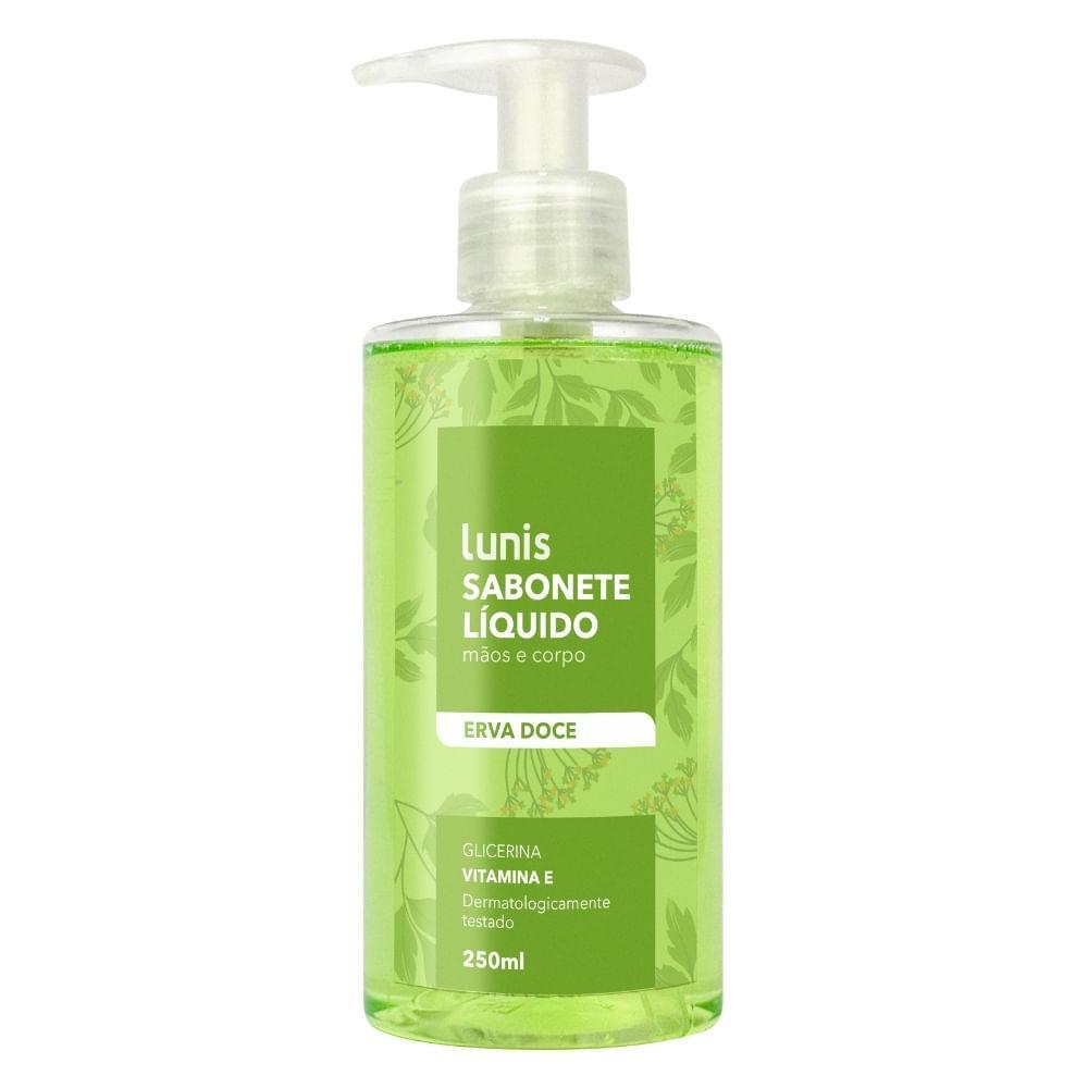 SABONETE LÍQUIDO LUNIS ERVA DOCE 250ML