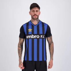Camisa Umbro Sponsor Preta e Azul