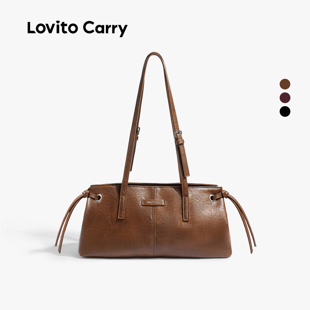 (Lovito Carry) Bolsa de Ombro Pequena Casual com Renda para Mulheres LR19E023 em Oferta na Shopee