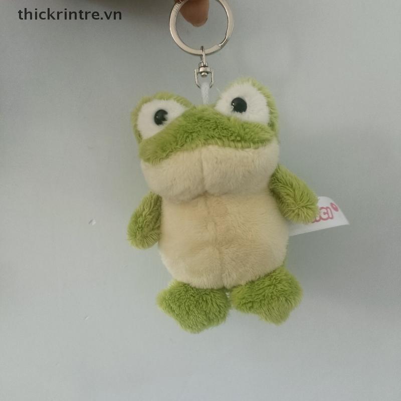 THI Dos Desenhos Animados Bonito Verde Pequeno Sapo Brinquedo De Pelúcia Pingente Animal Chaveiro Bapa Decoração Festiva