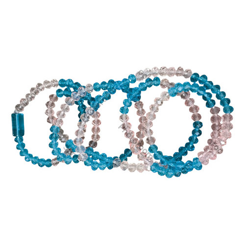 Guia De Erês Cristal Azul Rosa Com E Sem Firma Umbanda Candomblé 8mm Vidro 180 Contas