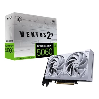 Placa de Vídeo MSI GeForce RTX 5060 Ventus 2X OC White, 8GB GDDR7, 912-V537-018
