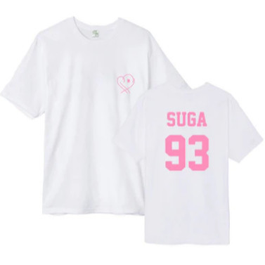 Camiseta Kpop BTS Suga Camisa Blusa Unissex Algodão 30.1 Blusa