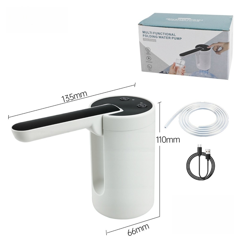 Bomba Elétrica para Galão de Água Dobrável Portátil Recarregável USB