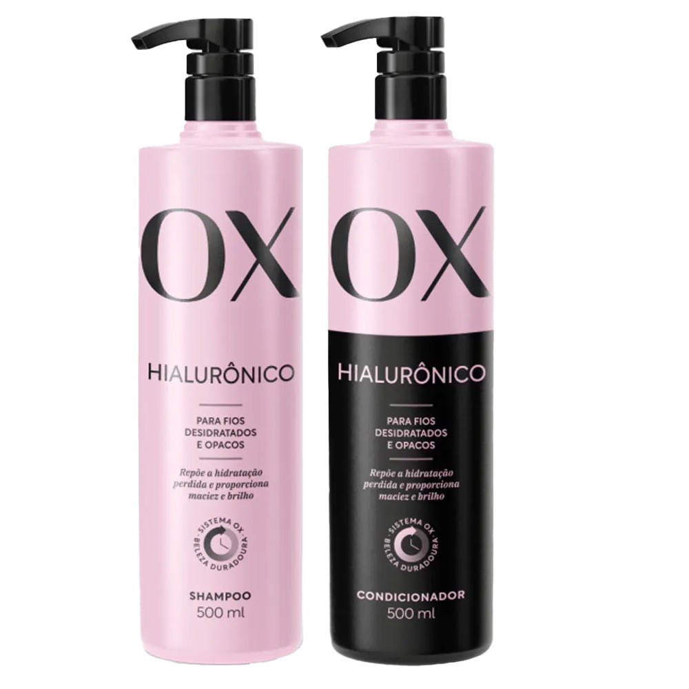 Kit Ox Hialurônico Shampoo E Condicionador 500ml cada em Oferta na Shopee