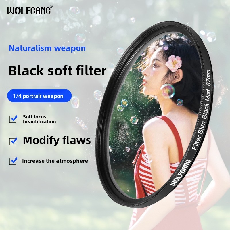 Wolfgang Preto Filtro De Luz Suave Quarto Foco 43 49 52 62 67 72 77 82mm