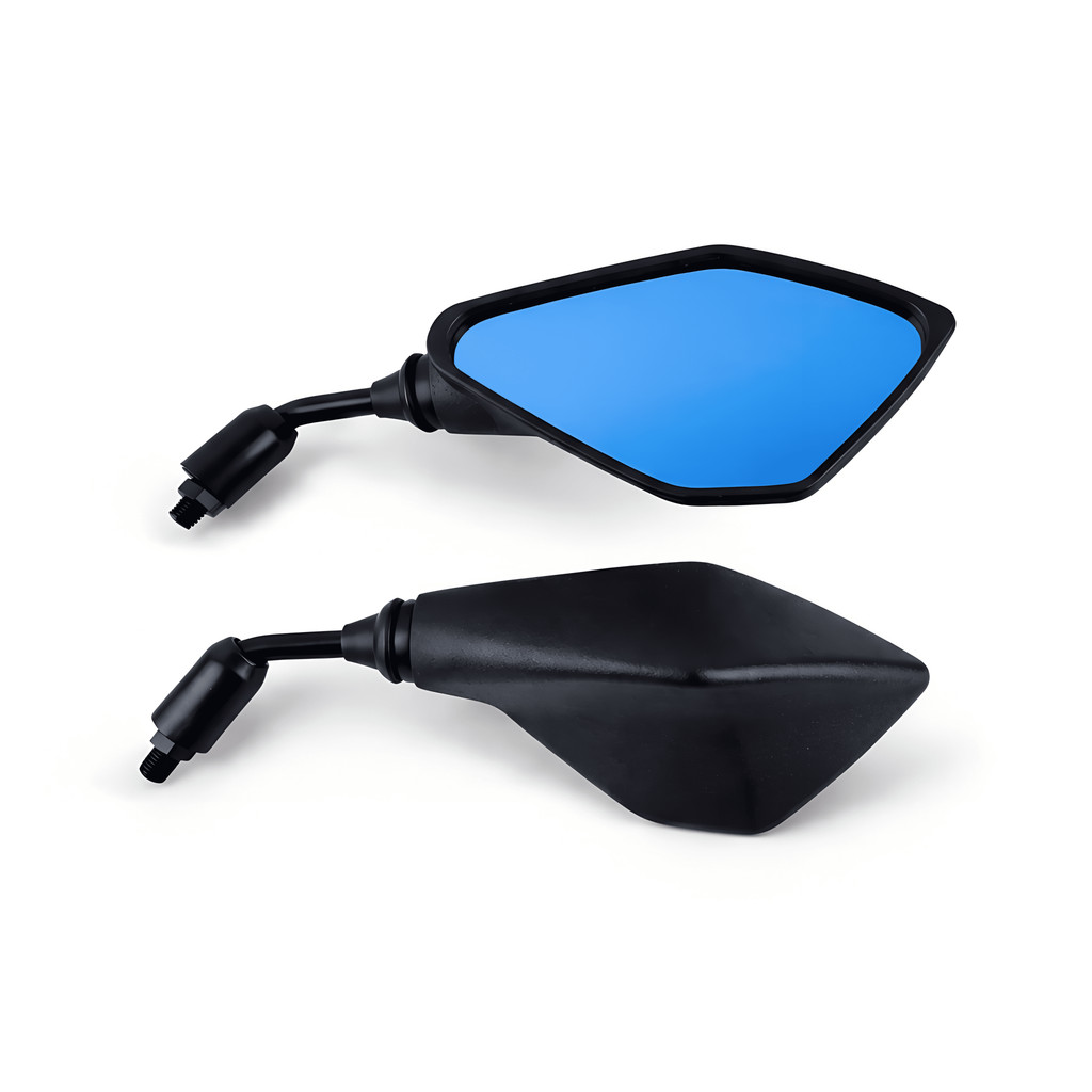 Par Retrovisor Z400 Lente Azul Convexa + Visão Ampliada CB300 Titan Fan