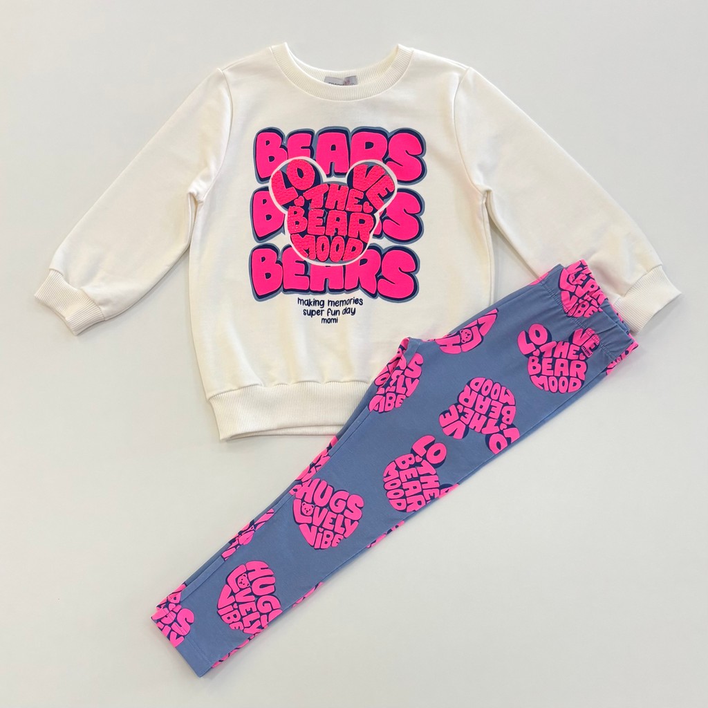 Conjunto Momi Infantil Menina Casaco Strass e Legging Inverno Moda Kids H7151
