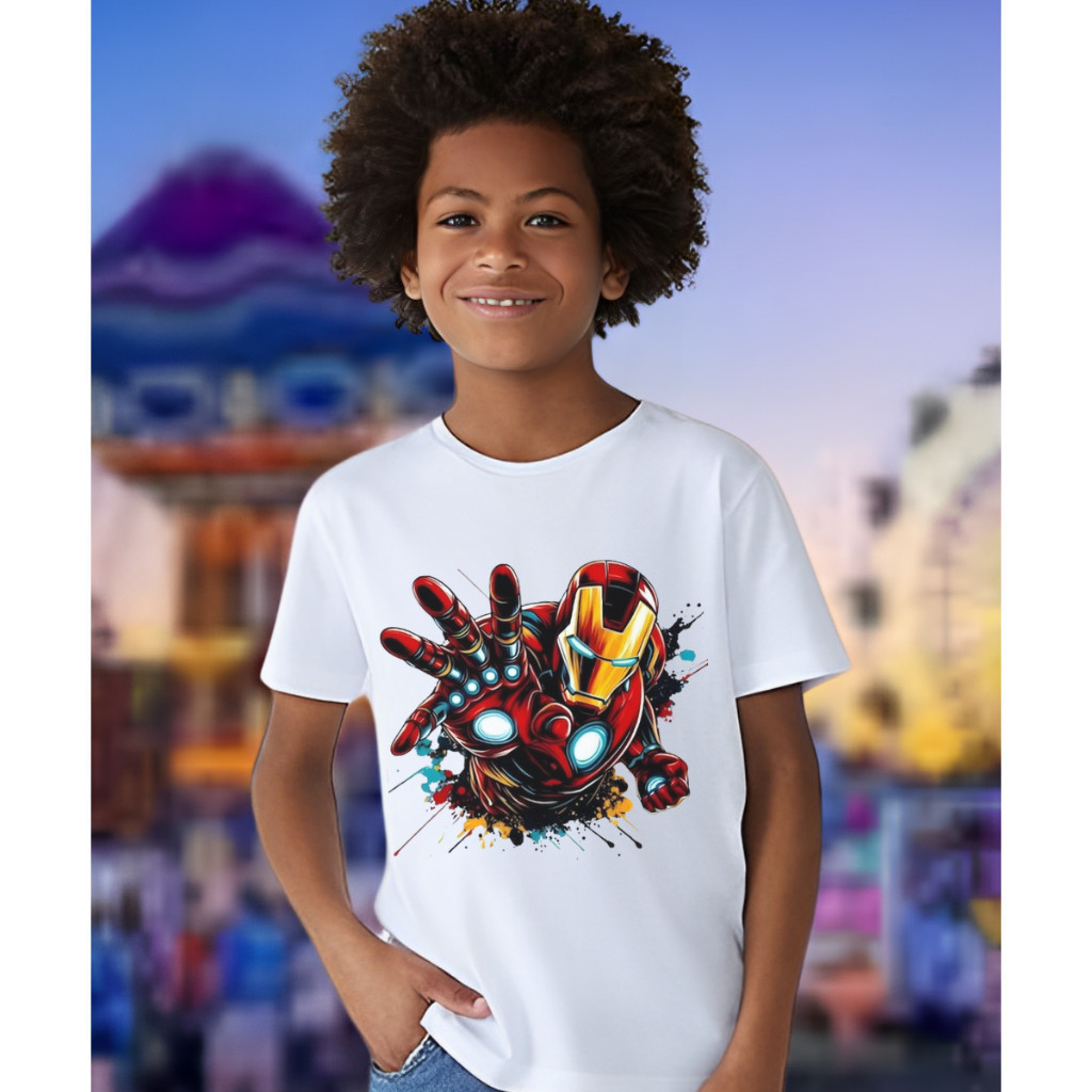 Camiseta Infantil Personagens Tecido Leve e Conforto Tendência Moda Kids Camisa Premium 100% Algodão - Envio em 24 horas
