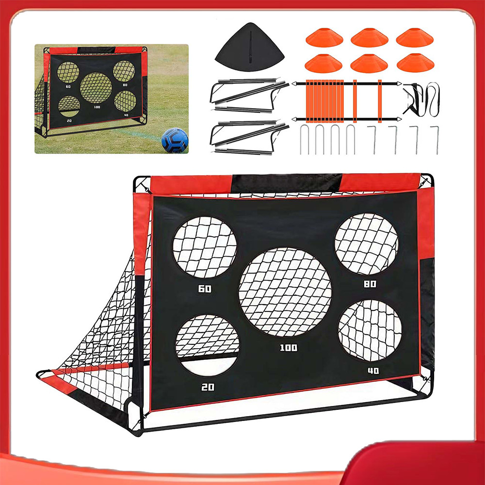 Conjunto de metas de treinamento de futebol de seis buracos, único equipamento de conjunto completo de treinamento espor
