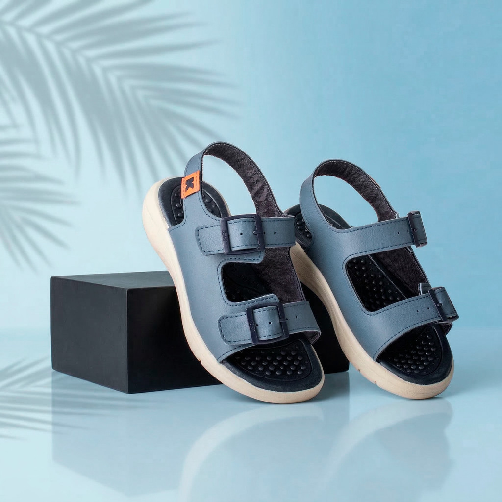 Sandália Papete infantil Menino Kidy Fly Fivela Casual Baby Escolar Confortável Moderno