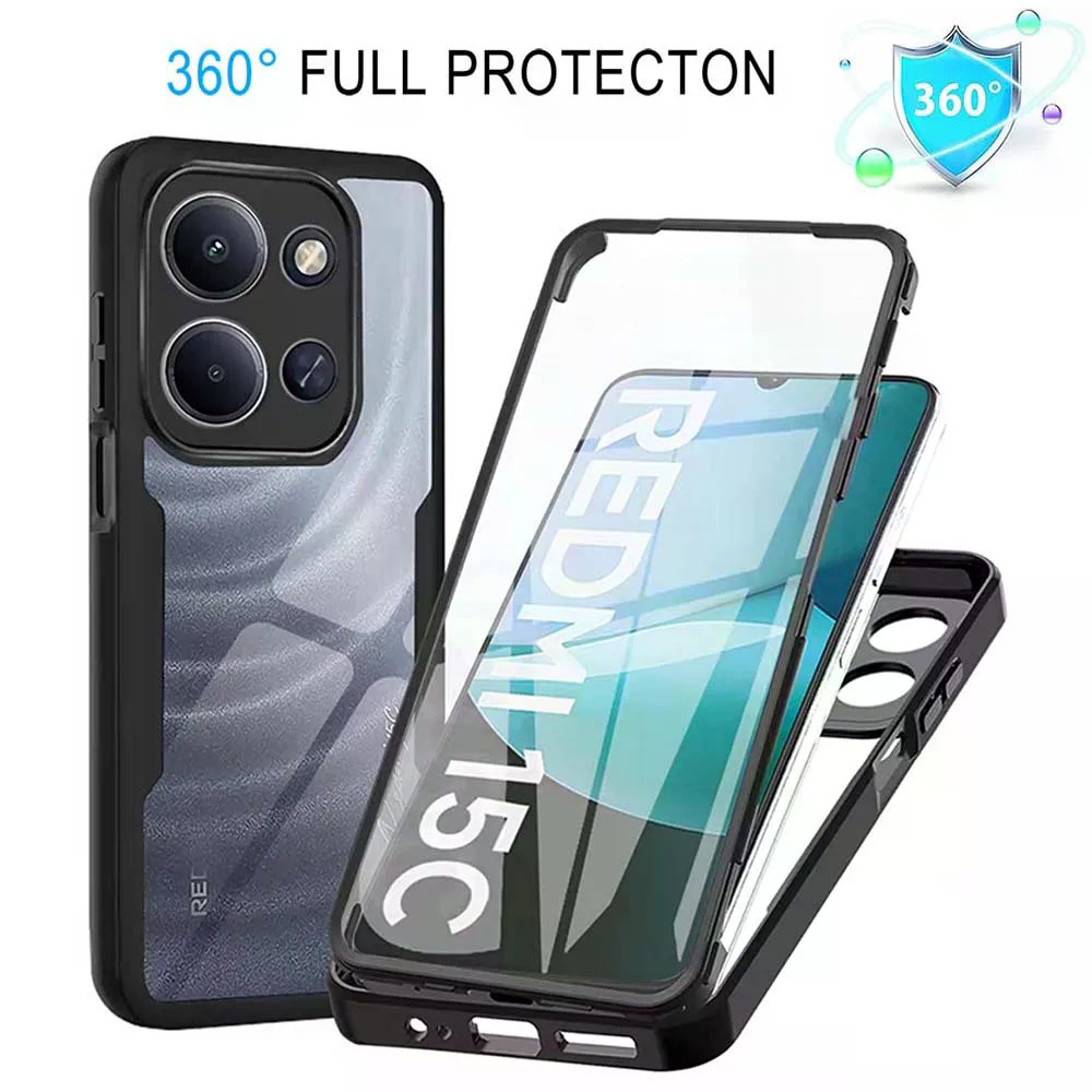 Para Xiaomi Redmi 15C 14C 13C 12C 10C 9C 9A 15 12 10 9 360 Proteção De Corpo Inteiro À Prova De Choque Caso De Telefone em Oferta na Shopee