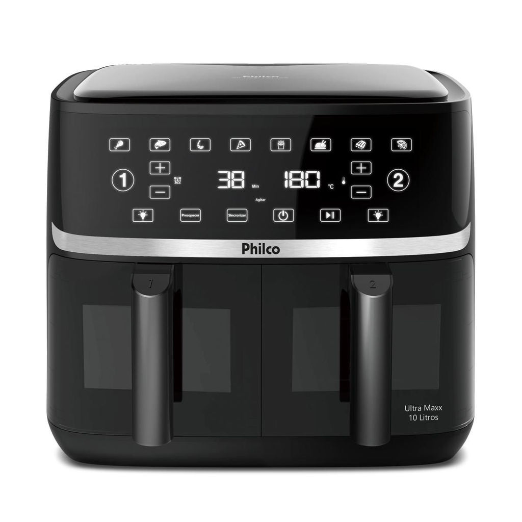 Air Fryer Philco 10L Cesto Duplo 2000W PAF10A em Oferta na Shopee