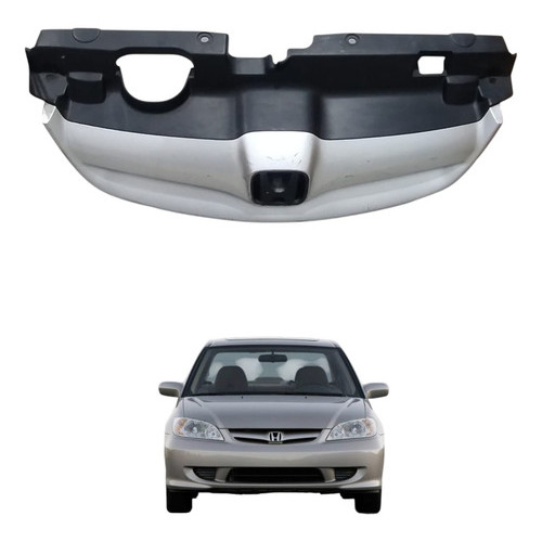 Grade Dianteira Principal  Honda Civic 2004  2005  2006 Cinza