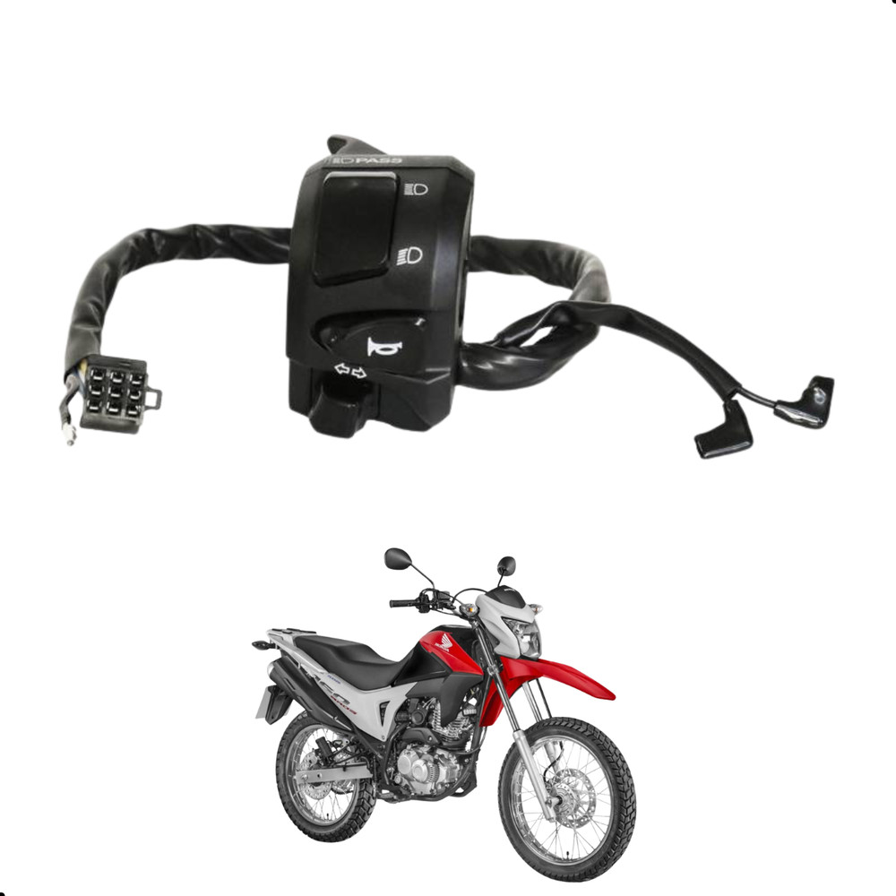 Chave Luz Hda NXR 160 Bros ES ESD ESDD 2015 em diante Com Lampejador Esquerda