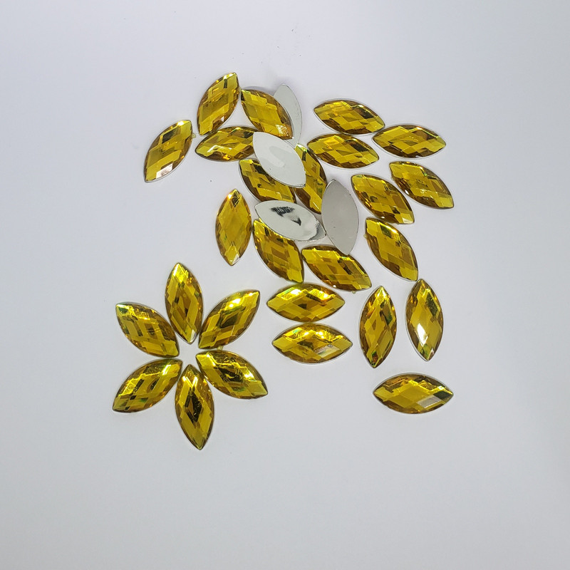 Chaton Navete Amarelo Sextavado 12x25mm 100 Und