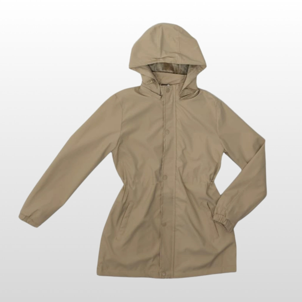 Jaqueta Parka Safira Super Leve Peluciada Cintura Ajustável c/ Capuz Removível